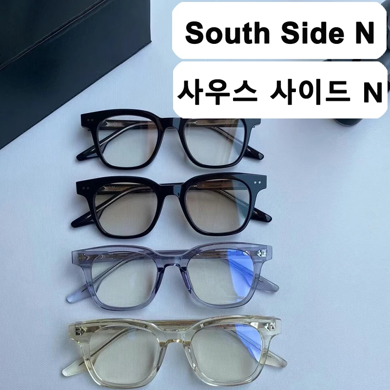 

Южная сторона N очки для мужчин и женщин оптические линзы очки; Оправа прозрачные синие анти светильник Роскошные