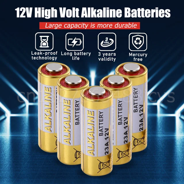 5pcs/Lot A23 23A 12V Alkaline Battery 21/23 E23A MN21 MS21 EL12 V23GA L1028  RV08 GP23A K23A For Doorbell Remote Light Toy Alarm - AliExpress