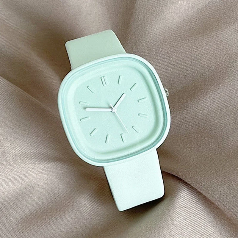 

Fashion Candly Color Watch Women Square Watches Laides Girls Students Casual Sport Leather Band Quartz Wristwatches Reloj Mujer