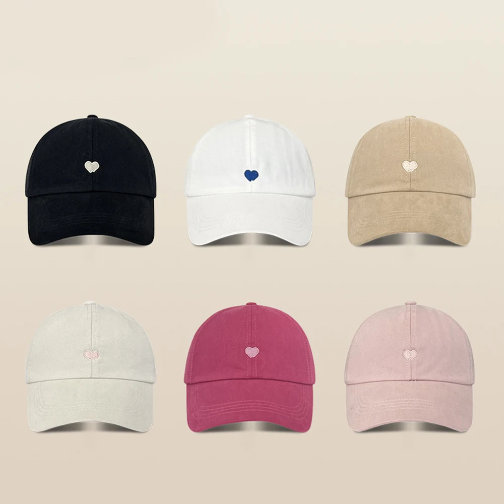 Children Girls High Ponytail Baseball Cap Empty Top Sun Visor Hats Embroidery Love Heart Sun Hat Beach Outdoor Summer Cap Hats baseball cap outdoor sun hat