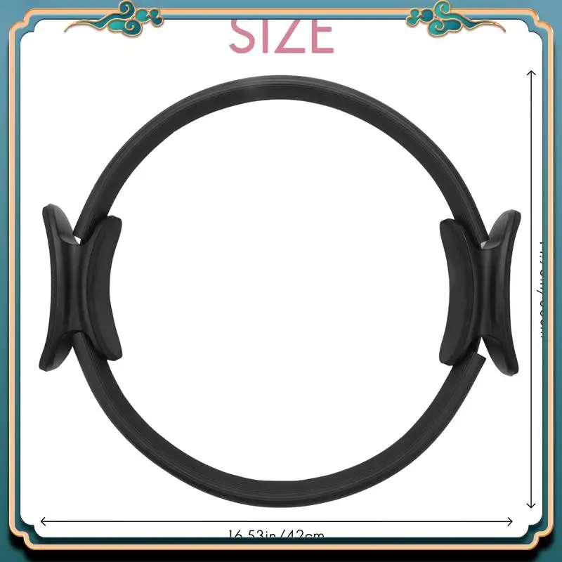Latest Pilates Ring Magic Circle Body Sport Exercise Fitness Strength Yoga Tool-Black
