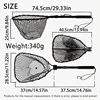 1pcs Portable 29.33in Length Folding Fishing Brail Net Lightweight Aluminum Alloy Frame Fishing Landing Scoop Net for Freshwater 5
