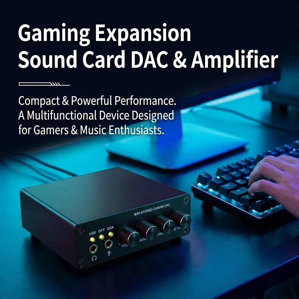제로 레이턴시 전송, 고음질 사운드, USB 광섬유 동축 DAC 오디오 컨버터를 갖춘 전문 게임 디코더