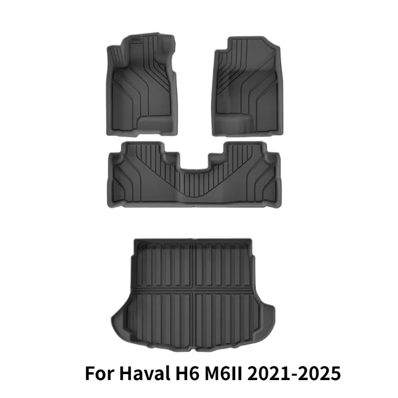 2021-2025 하발 M6II 차량용 바닥 매트, 사계절 방수 TPE 바닥 매트 및 트렁크 매트