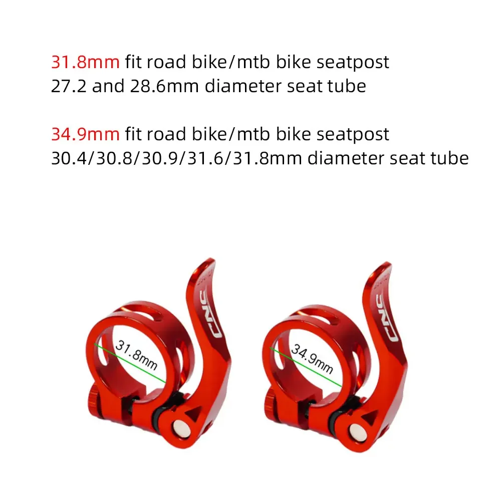 Seat Post Clamp 31.8/34.9mm Quick Release Road Bike Aluminum Ultralight MTB Bicycle