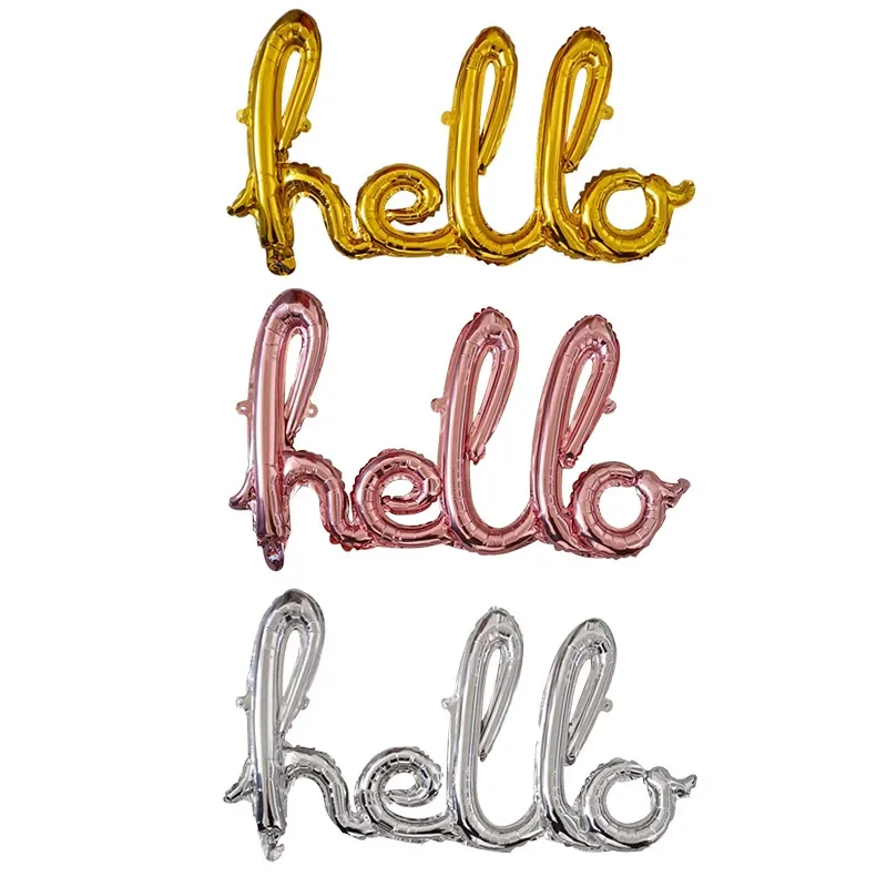 Inflatable Balloons Rose Gold Hello 30 Baby 10/13/15/21/25th 30th Birthday Party Decor 21 30 number