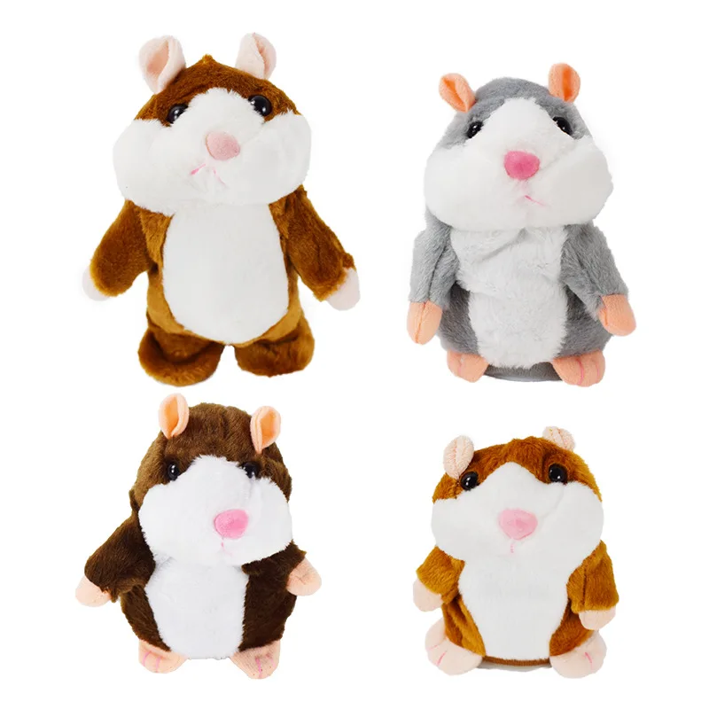 Cute Talking Hamster Speak Talk Sound Record Repeat Stuffed Plush Animal Kawaii Talking Hamster Mouse Toys For Children Gifts