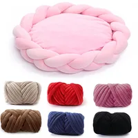 1000g Super Velvet Chunky Yarn Thick Bulky Giant Thread White Bag For Hand Knitting DIY Arm Soft Big Blanket Carpet Pet Bed자이언트얀 1
