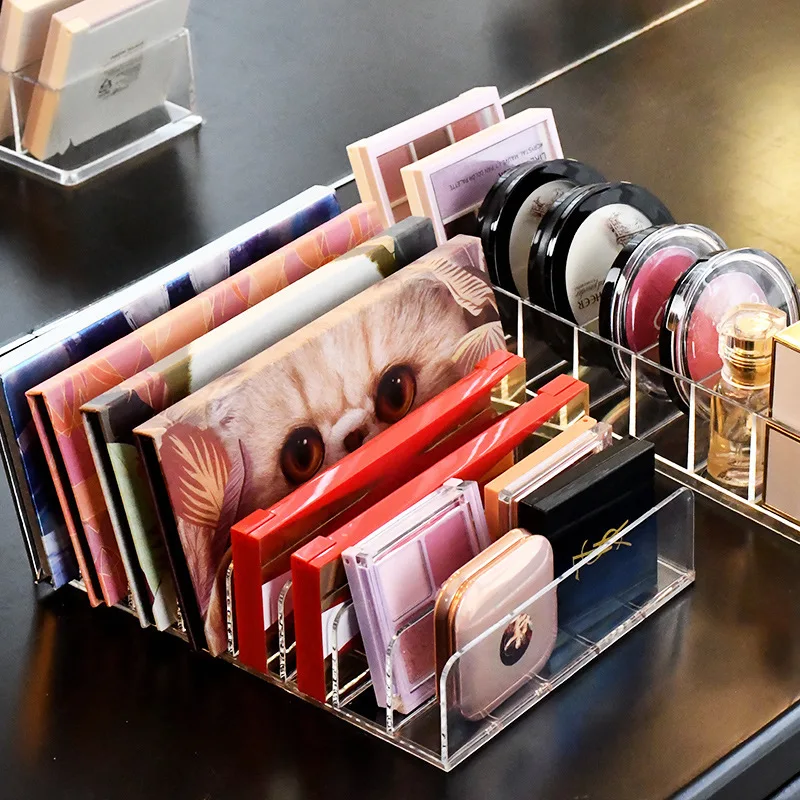 Acrylic Compact Eyeshadow Palette Organizer display Tray Storage Box makeup organizer makeup storage box cosmetic storage box storage box Cosmetics Rack Makeup Tools Holder Drawer Organizer 7 Grids