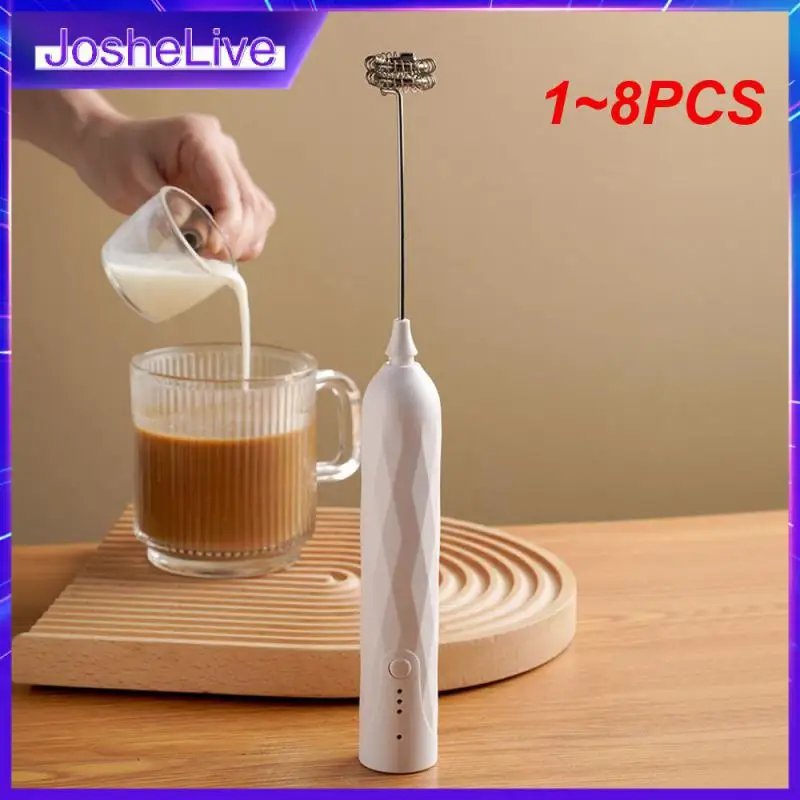 

1 ~ 8 шт. в 1 USB Перезаряжаемый Электрический миксер для яиц, мини-миксер для виски и кофе, гаджеты для дома с двойной головкой для выпечки молока
