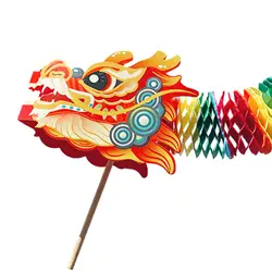 Chinese New Year Dragon Dance DIY Material Easy to Assemble Spring Festival 3D Family Reunion Decor Parent Child Interactive Toy
