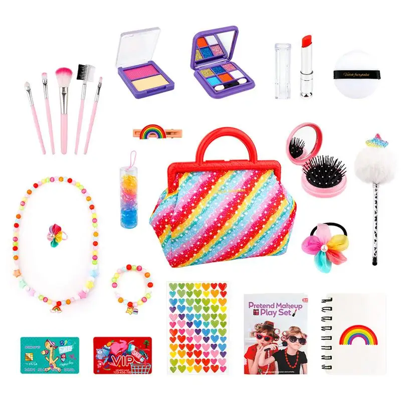 

Pretend Play Kid Make Up Toys Fake Makeup Set Princess Cosmetic Kit Simulation Toy For Girls Dressing Cosmetic