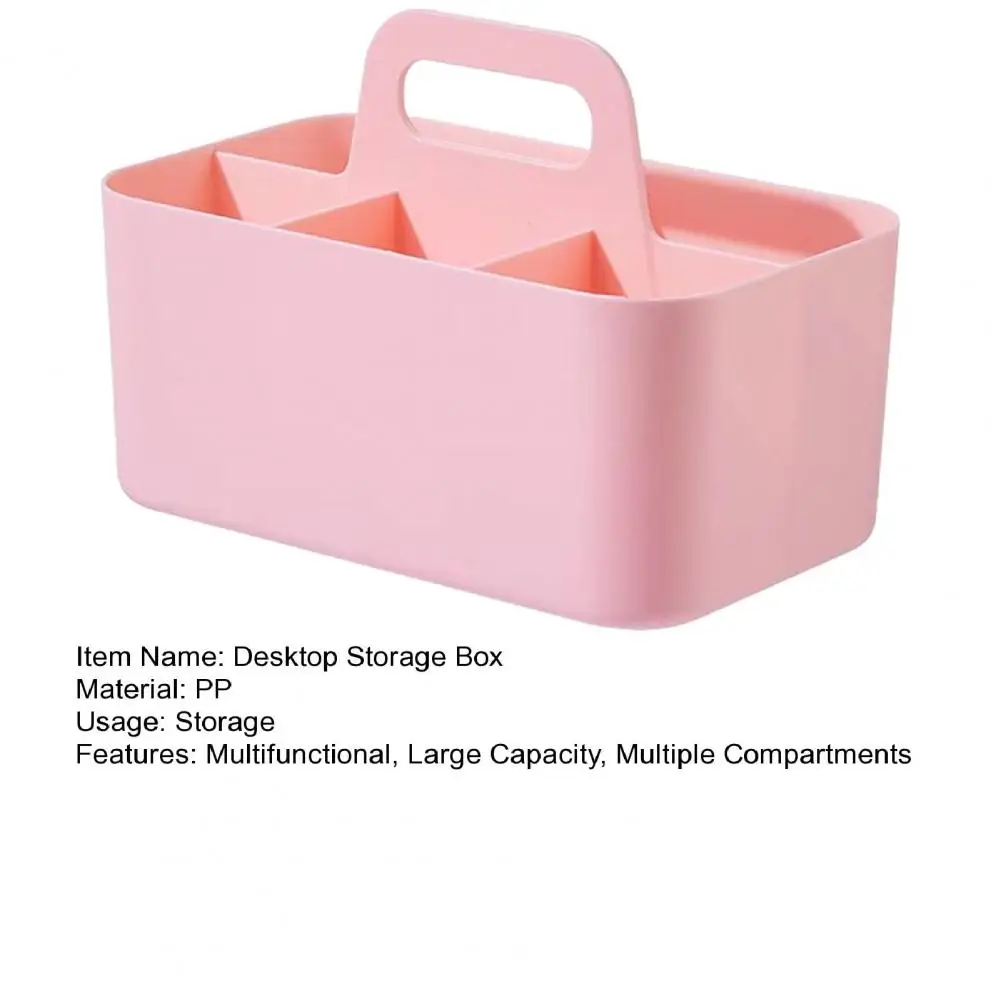 Desktop Storage Box Stationery Pen Holder Makeup Organizer Plastic Shower Caddy Container Box For Home Bedroom Bathroom Office