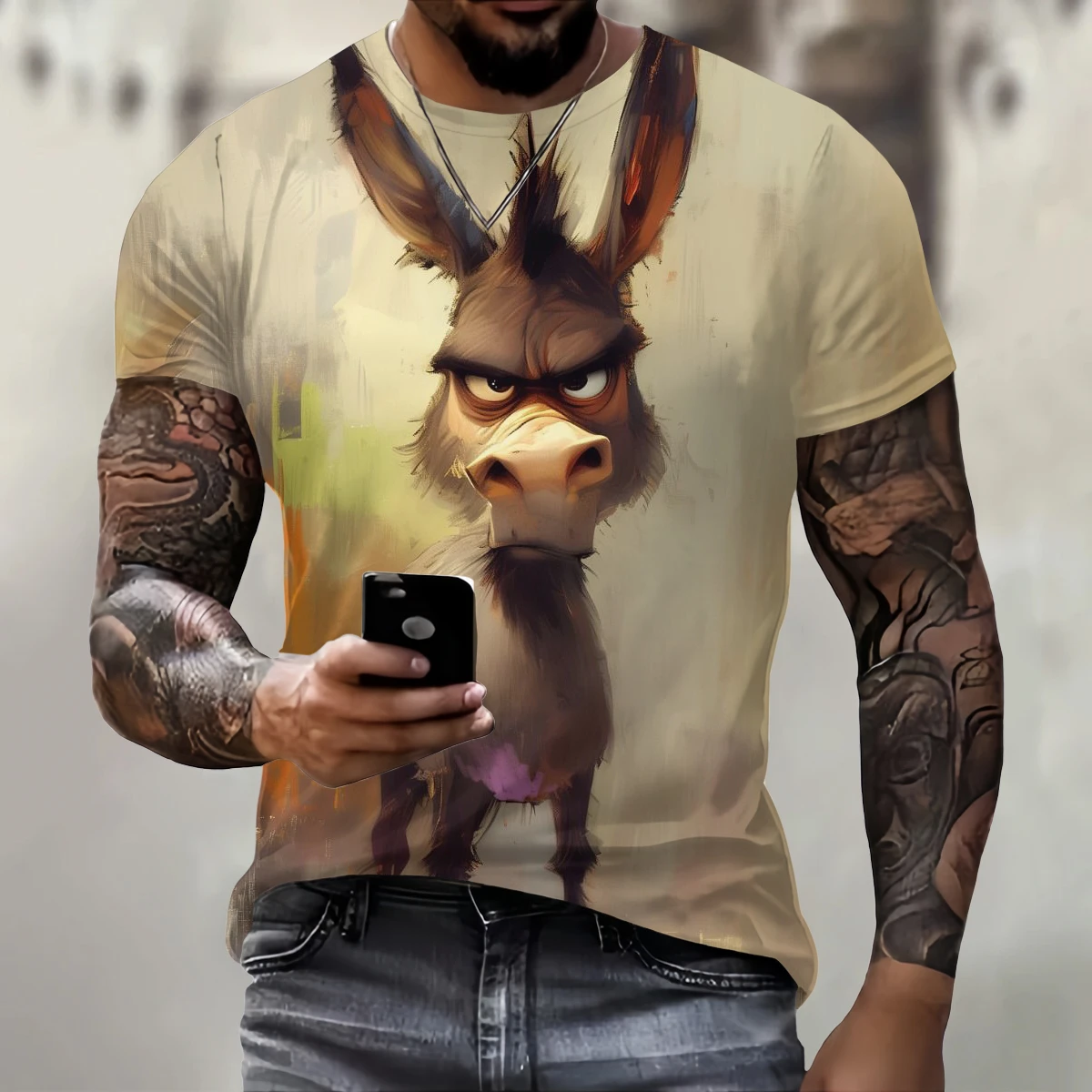 Men’s 3D Printed Funny Animal T-Shirt Collection