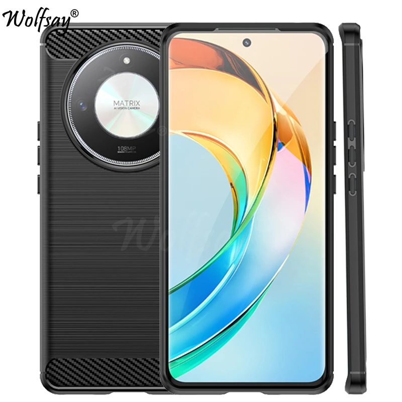 Per Honor Magic 6 Lite Custodia Morbida In Silicone In Fibra Di Carbonio Cover Posteriore Per Honor Magic 6 Lite 5G Custodia Per Honor Magic 6 Lite 5G