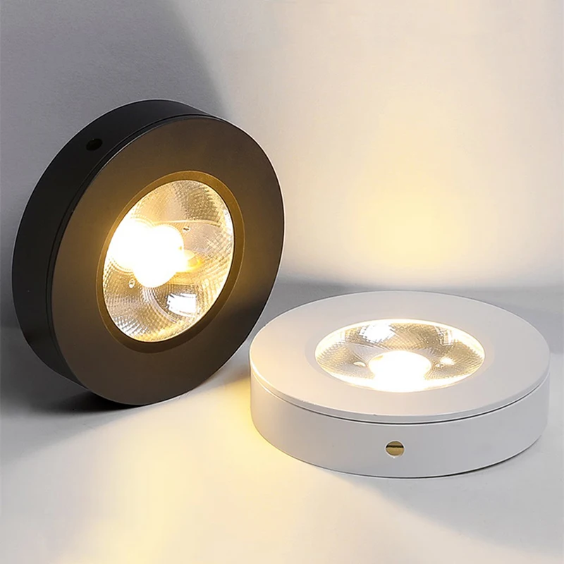 LED 접이식 360 오목한 표면 장착 스포트라이트, 슬림 천장 램프, 복도 갤러리 디스플레이, 거실 조명, 3 색