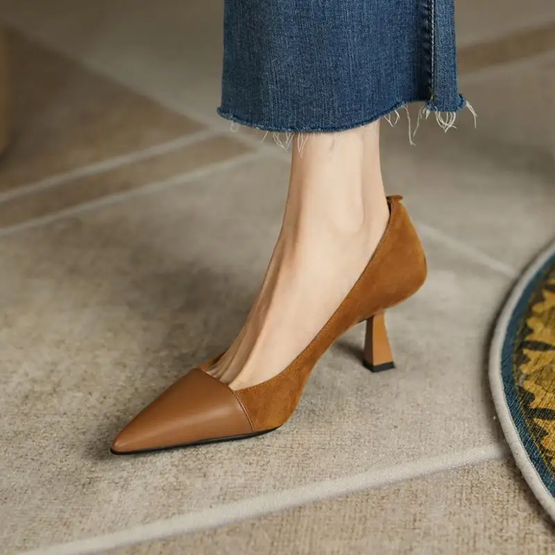 2023 New Autumn Women Pumps Sandals Pointed Toe Ankle Strap Stripper Thin Heels Pumps Shoes for Wedding Women Pumps 35-39