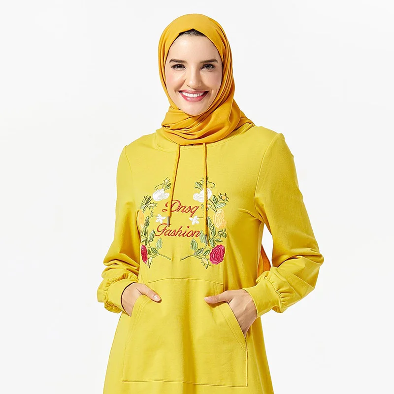 ETOSELL Women Muslim Hijabs Scarf Head Hijab Wrap Yellow Full Cover-up Shawls Headband