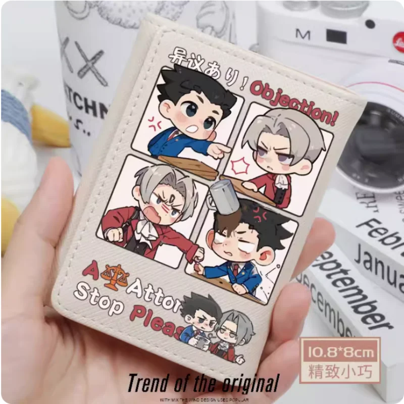 Anime Ace Attorney Fashion Wallet PU Purse Card Coin Hasp Money Bag Cosplay Gift B864