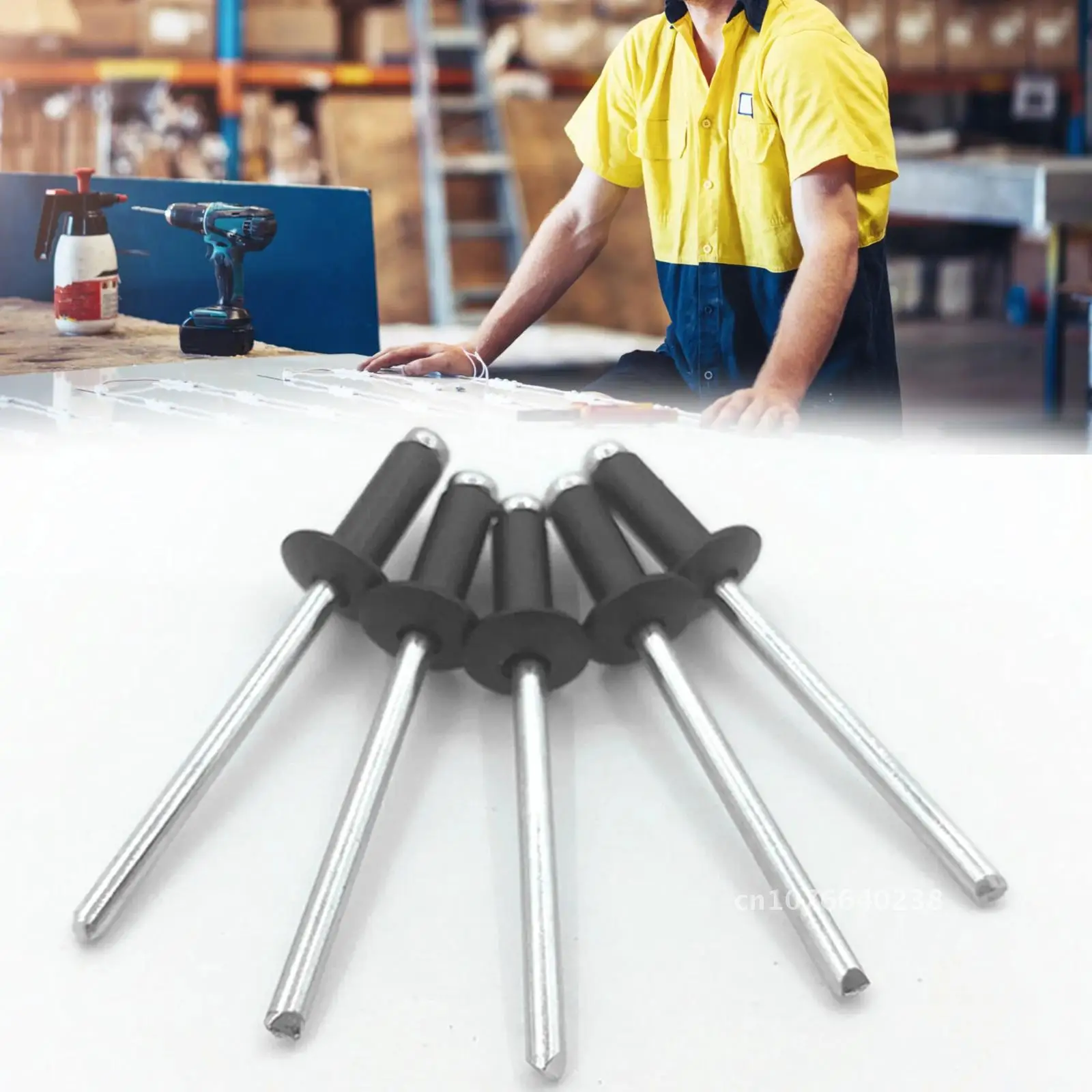 120pcs-steel-set-black-aluminum-blind-rivet-pull-rivet-m24-m32-m4-mushroon-head-break-mandrel-blind-rivets-nail-pop-rivets