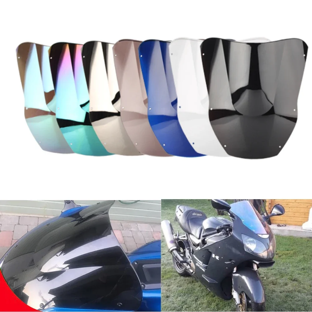 

Motorcycle screen Double Bubble Windshield Deflector Protector WindScreen For Kawasaki ninja ZX12R ZX-12R ZZR1200 2000 2001