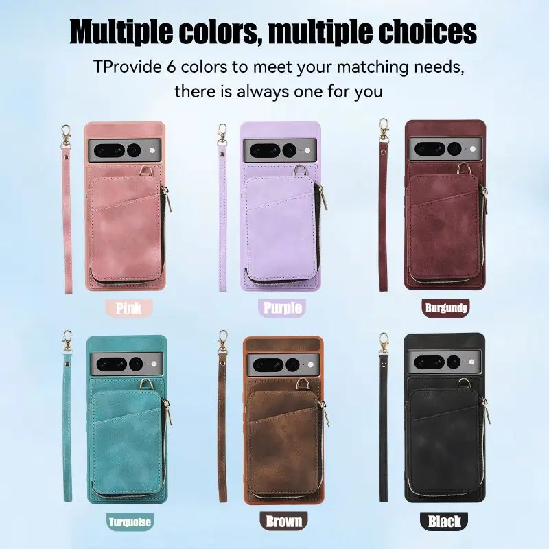 Equipped with short and long shoulder straps Can place cards and small objects  for Google pixel 6 pixel 7 pixel 7 PRO pixel 7A