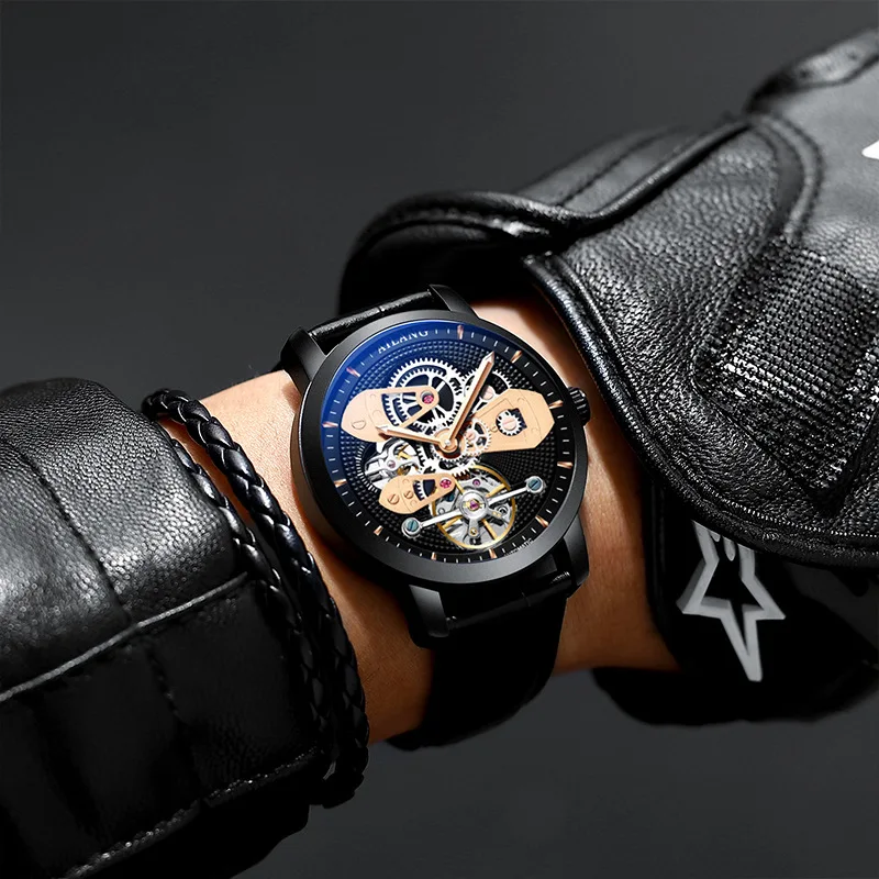 Orologio da polso di lusso AILANG, orologio da polso da uomo in acciaio inossidabile impermeabile con tourbillon, automatico, meccanico, Relojes Hombre_voghion.com