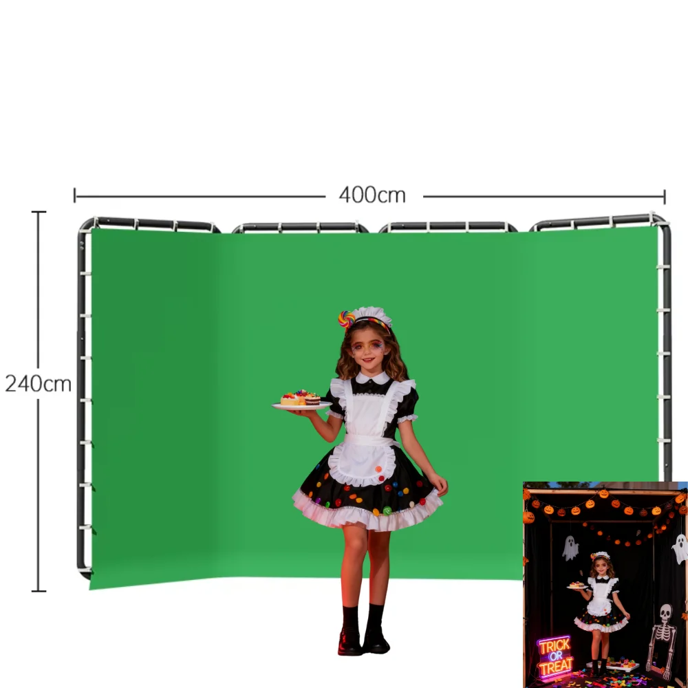 Background Stand Frame Photography Background Green Screen Wall Foldable Photo Booth Studio Background Festival Halloween Christ