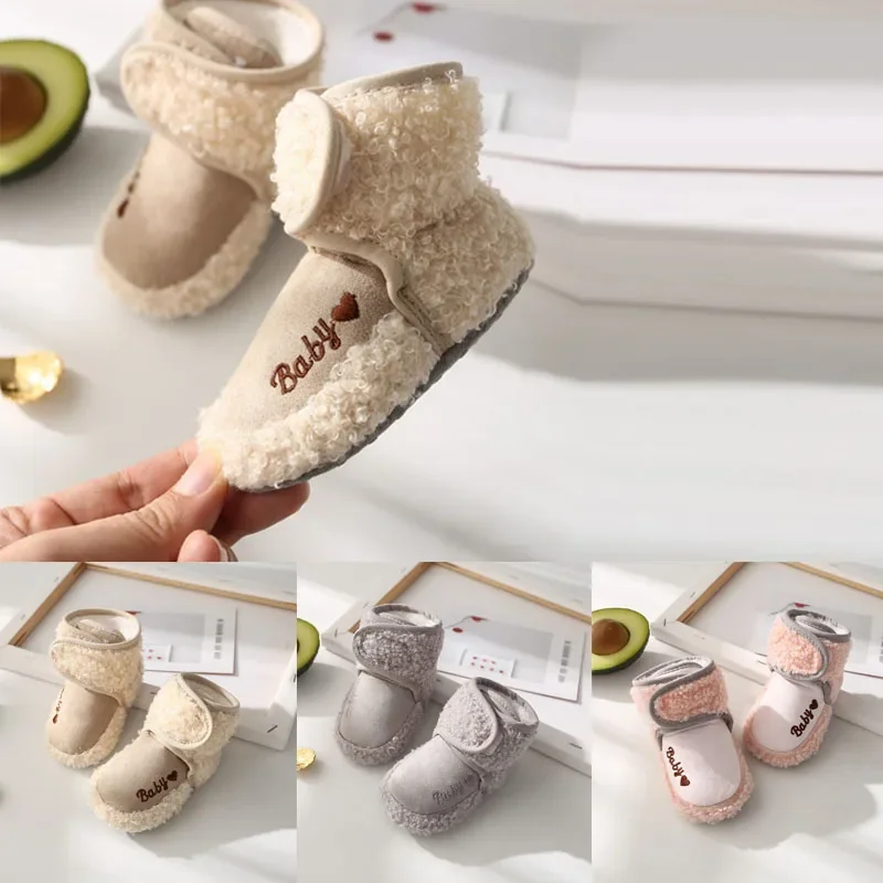 

Warm Infant Toddler Cotton Shoes Snow Boots Soft Comfortable Infant Girls Boys Anti-Slip Socks Slipper Newborn Baby Shoes