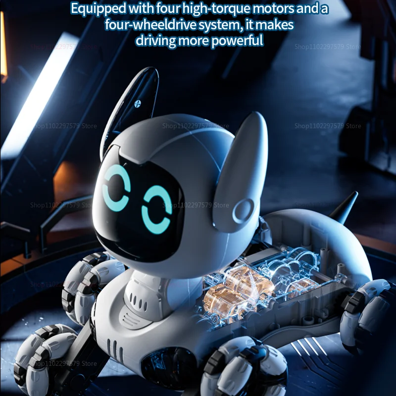 Y9 RC Robot Dog Toy 2.4G Radiocomando 8WD Meccanico Pet Dog Touch-sense Musica Stunt Giocattolo Elettrico per Ragazza Ragazzo Bambini Regalo - immagine 4