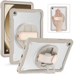 Durable Kids Tablet Cover with Rotating Handle Stand for Tab S11 (2025) X730 (Khaki)