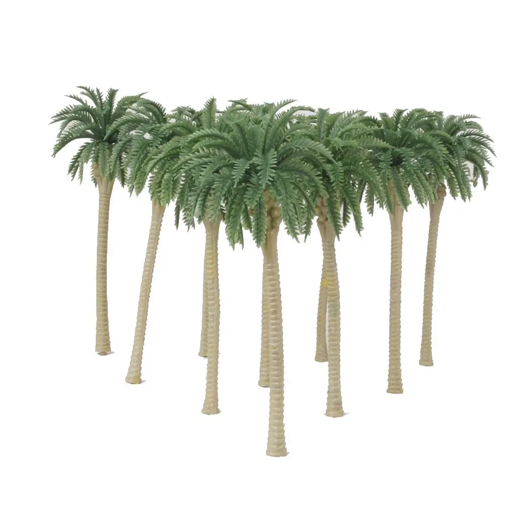 20x Model Coconut Tropic Rainforest Scenery for Train Railway Architecture Building Layout