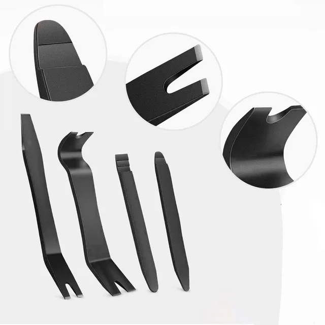 5/4 PCS Car Interior Trim Removal Kit, No-Scratch Removal Pry Tools for Door Panel, Car Clip Panel & Audio Dashboard Dismantle 2