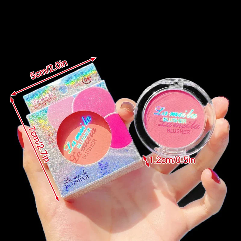 Lameila Blush Peach Cream Makeup Matte Blusher Palette Cheek Contour Waterproof Cosmetic Beauty Powder Soft Smooth Makeup Rouge