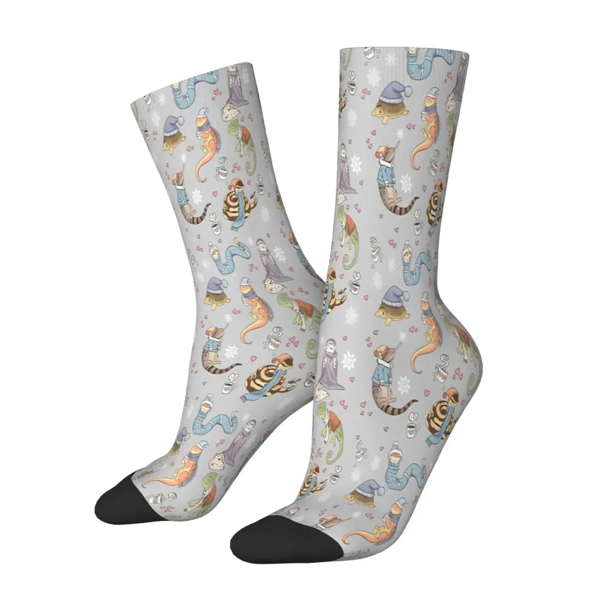 

Cozy Reptiles Socks Male Mens Women Winter Stockings Polyester