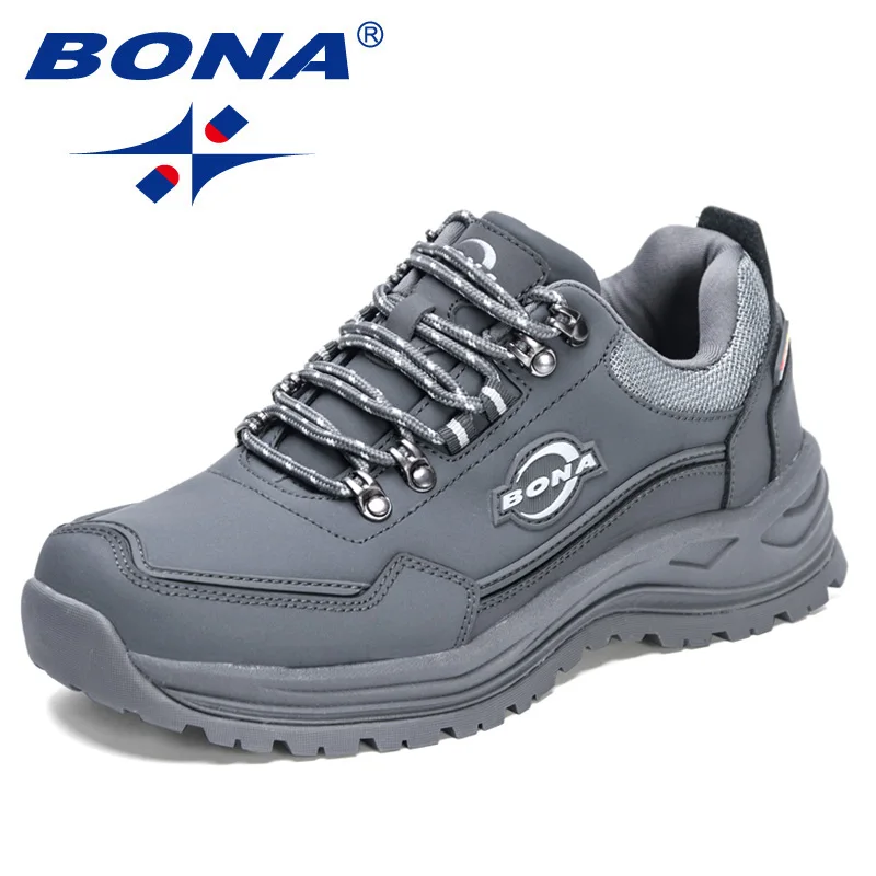 BONA 2022 New Designers Wear Resistant Outdoor Hiking Shoes Men Breathable Climbing Sneakers Man Trekking Hunting Footwear Comfy