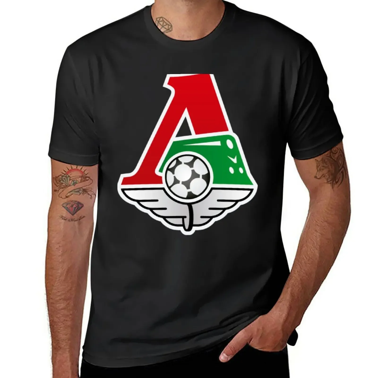 

FC Lokomotiv Moscow логотип T-Shirt cute tops kawaii clothes new edition Men's clothing