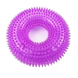 Durable Squeaky Dog Toy Balls for Chewing and Dental Health (Purple)