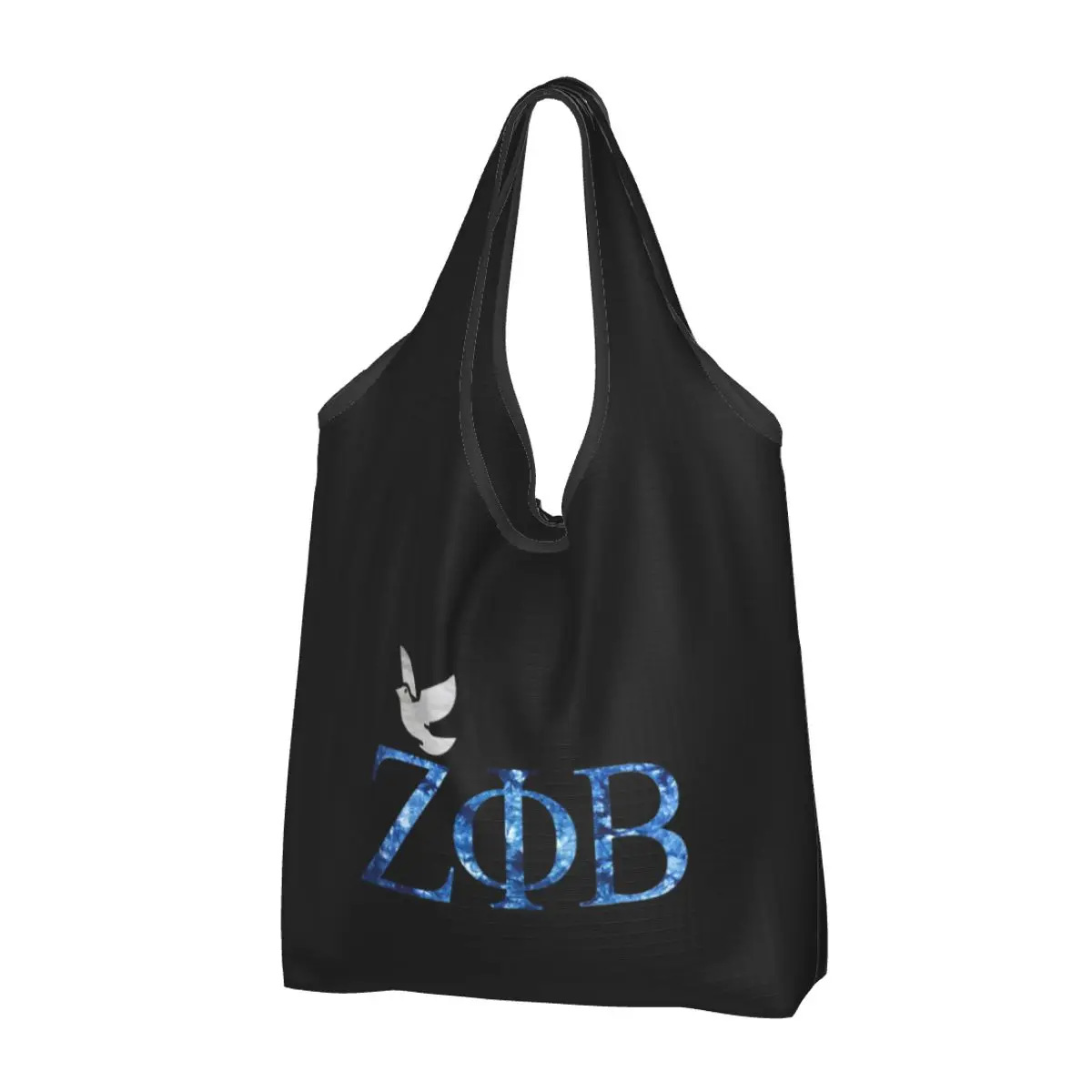 

Fashion Zeta Phi Beta Shopping Tote Bag Portable Grocery Shopper Shoulder Bag