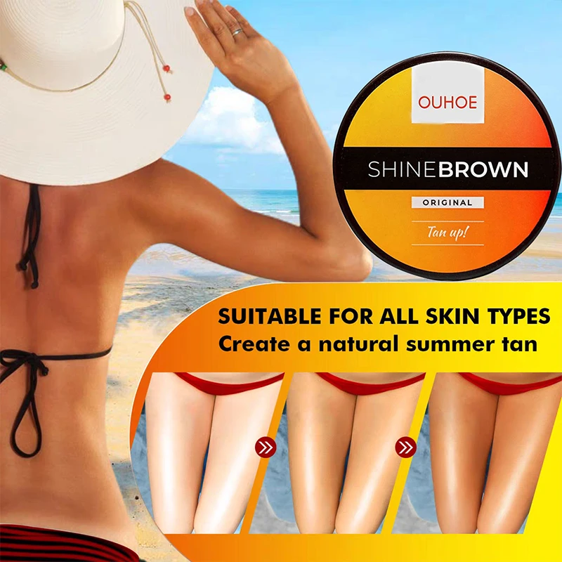 

Tanning Cream Fast Body Face Self Tanner Coloring Sunless Lotion Summer Outdoor Repair Moisture Shine Brown Tanning Accelerator