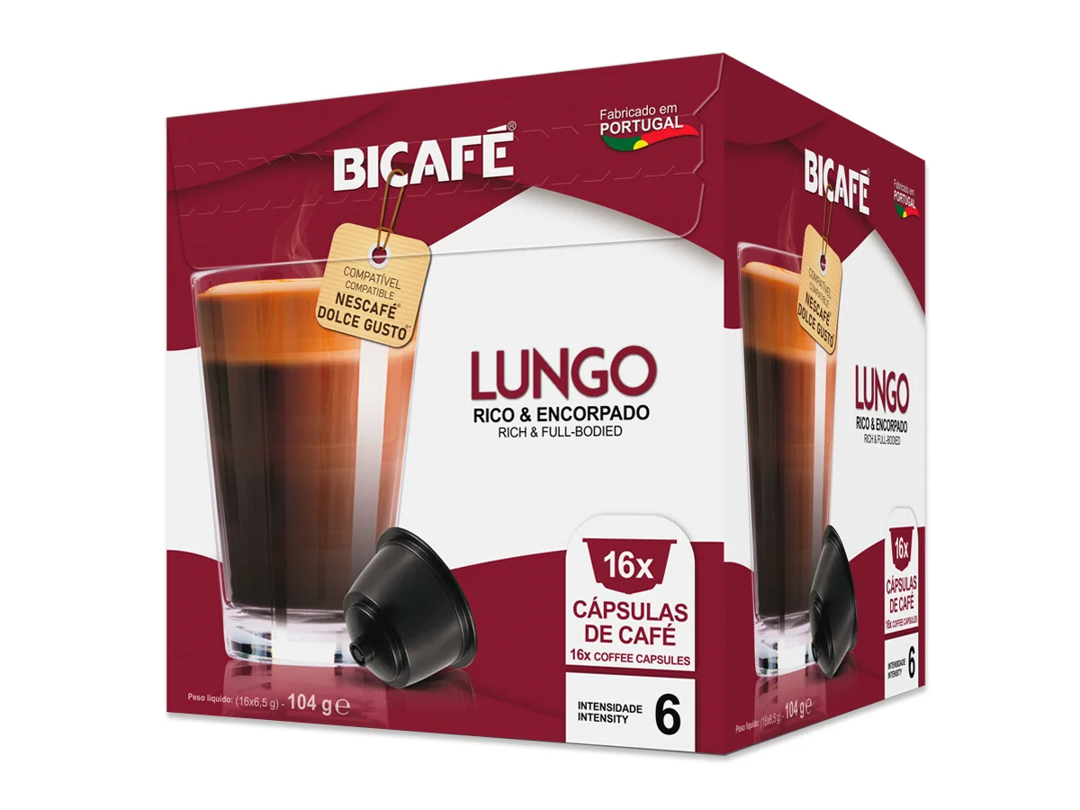 Kit 48 cápsulas café bicafé lungo p/dolce gusto máquinas *