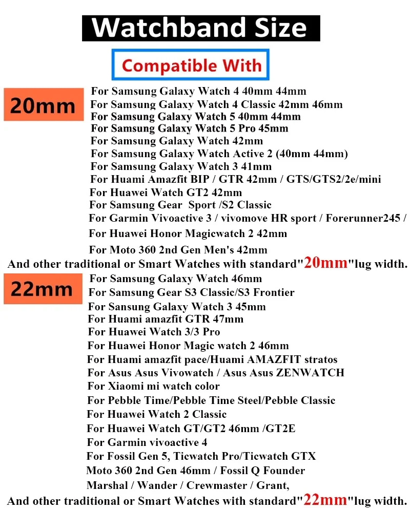 Silicone Sports Watch Replacement Band – 20mm & 22mm