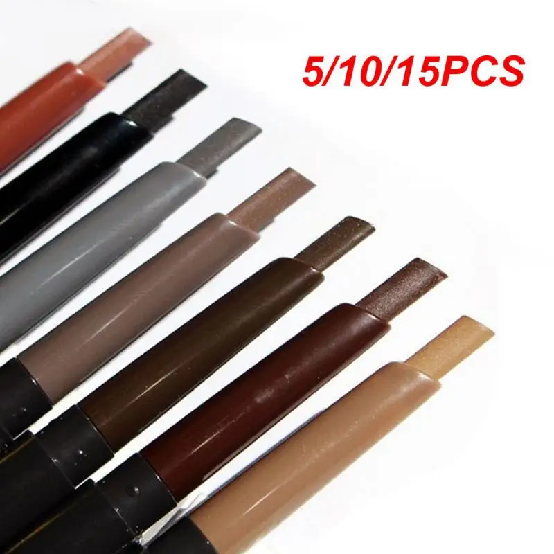 

5/10/15PCS Eyebrow Easy To Color Multicolor Rotating Eyebrow Pencil Cosmetics Eyebrow Brush Long-lasting