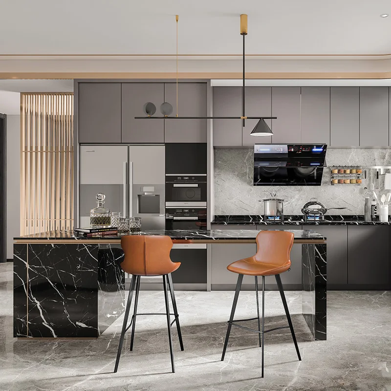 

Современный простой барный стул Nordic светильник роскошный обеденный стул дизайнерский домашний барный стул с высокой ножкой и спинкой