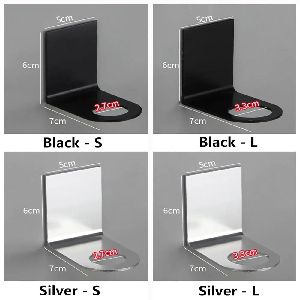 Stainless Steel Bottle Free of Punch Metal Hook Wall Mounted Soap Bottle Holder Hanger Stand Traceless Kitchen Supplies