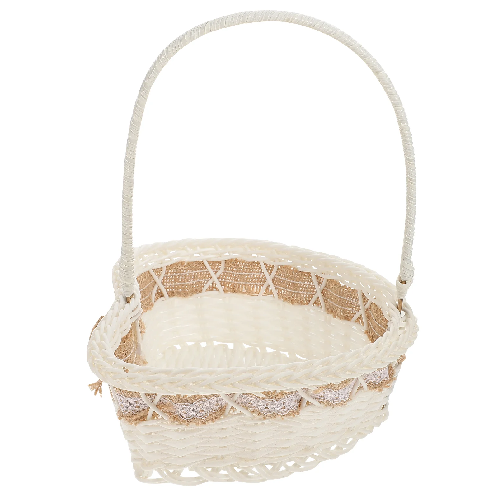 

Wedding Basket Petal Storage Basket Handheld Flower Basket Heart Shape Basket