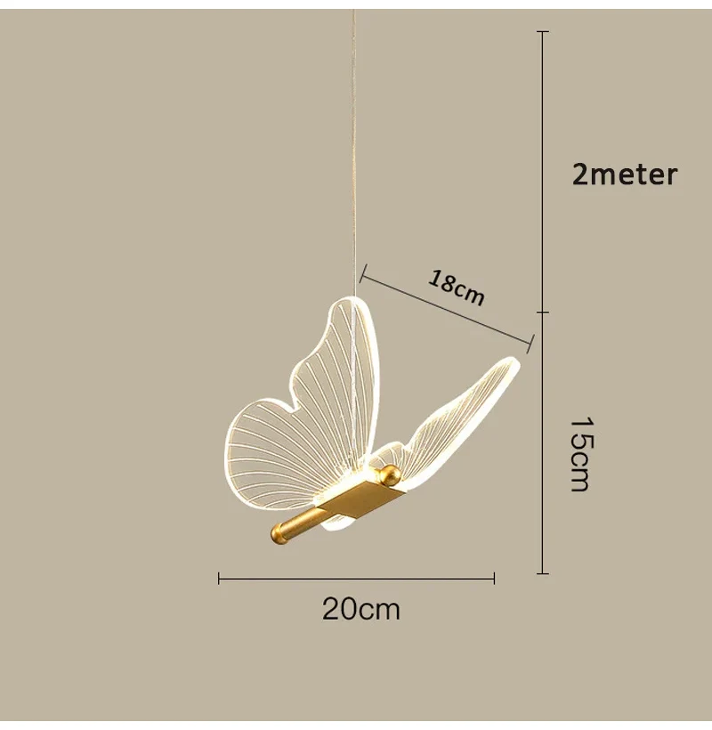 Butterfly LED Wall Lamp Indoor Lighting Home Bedroom Bedside Pendant Lamps Living Room Decoration Interior Wall Light Hanging