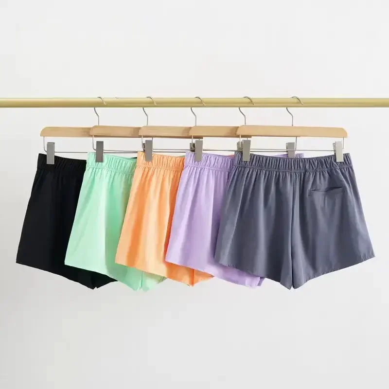 Women Clubhouse Skort High Waist Built-in Shorts Lightweight Woven Skirt Feel Cool Yoga Shorts With Side Slit Pocket