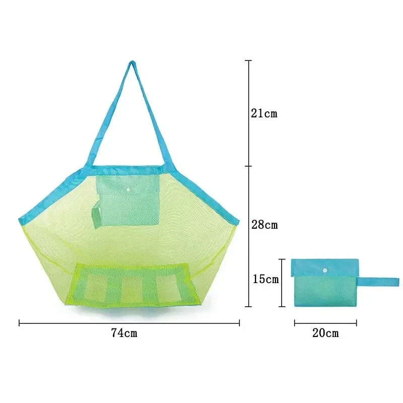 1pc Multicolor Large Mesh Beach Bag, Sand-Away Portable Tote With Convenient Hanging Hole, Breathable Foldable Storage For Toys BEST SELLERS