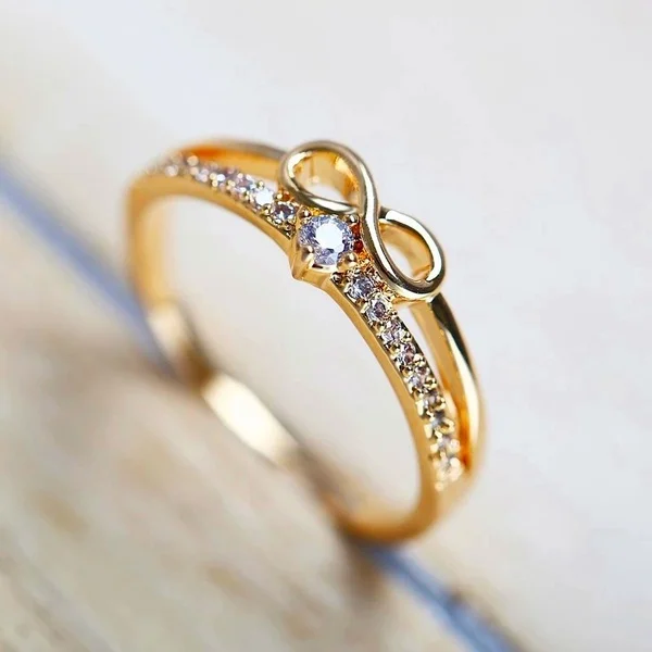 Finger Ring Infinite Love Rings for Women Engagement Wedding Fashion Promise Rings Wedding Band Anniversary Gift Party Jewelry